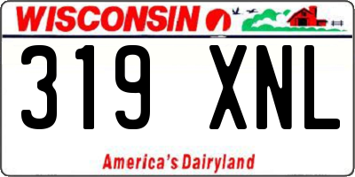 WI license plate 319XNL