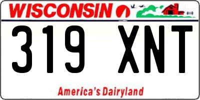 WI license plate 319XNT