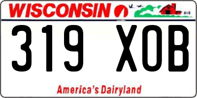 WI license plate 319XOB