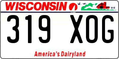 WI license plate 319XOG