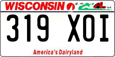 WI license plate 319XOI