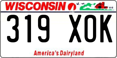 WI license plate 319XOK