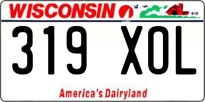 WI license plate 319XOL