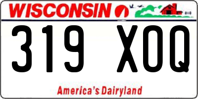 WI license plate 319XOQ
