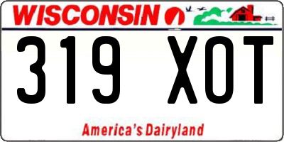 WI license plate 319XOT