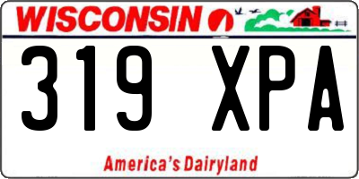 WI license plate 319XPA