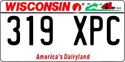 WI license plate 319XPC