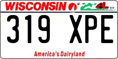 WI license plate 319XPE