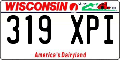 WI license plate 319XPI
