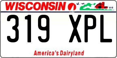 WI license plate 319XPL
