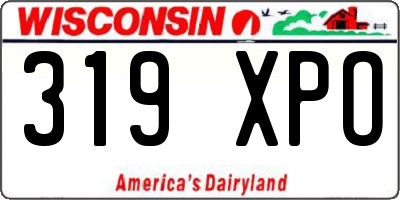 WI license plate 319XPO