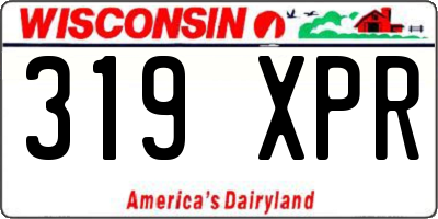 WI license plate 319XPR