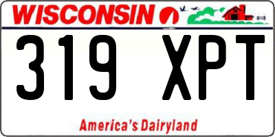 WI license plate 319XPT