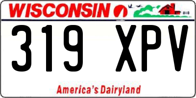 WI license plate 319XPV