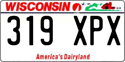 WI license plate 319XPX