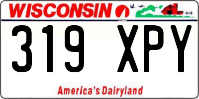 WI license plate 319XPY
