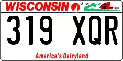 WI license plate 319XQR