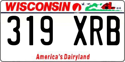 WI license plate 319XRB