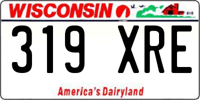 WI license plate 319XRE