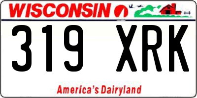 WI license plate 319XRK