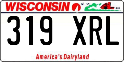 WI license plate 319XRL