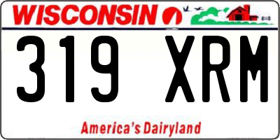 WI license plate 319XRM