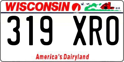 WI license plate 319XRO