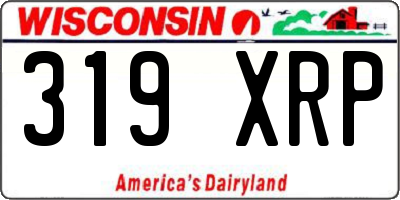 WI license plate 319XRP