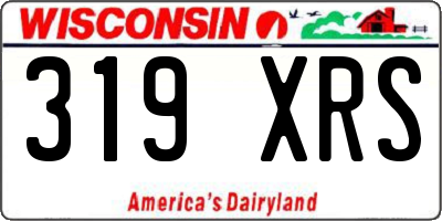 WI license plate 319XRS