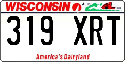 WI license plate 319XRT