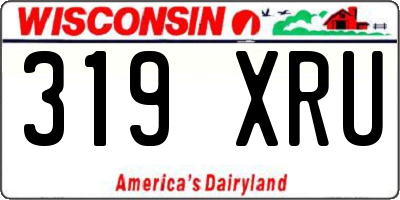 WI license plate 319XRU