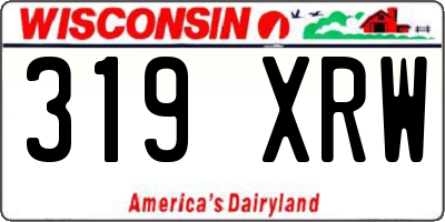 WI license plate 319XRW