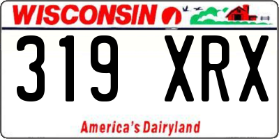 WI license plate 319XRX