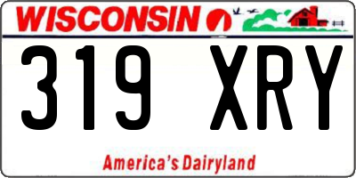 WI license plate 319XRY