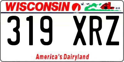 WI license plate 319XRZ