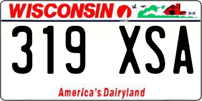 WI license plate 319XSA