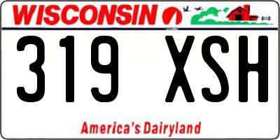 WI license plate 319XSH