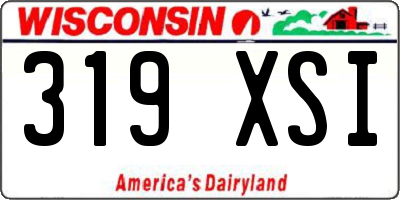 WI license plate 319XSI