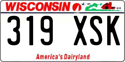 WI license plate 319XSK