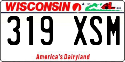WI license plate 319XSM