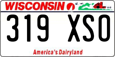 WI license plate 319XSO