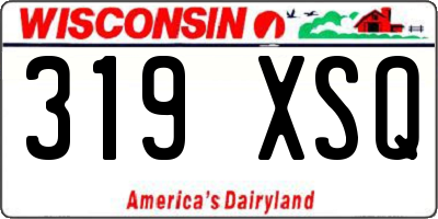 WI license plate 319XSQ