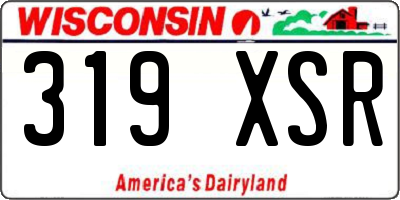 WI license plate 319XSR