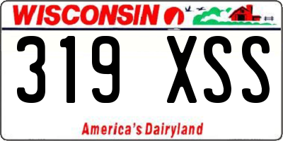 WI license plate 319XSS