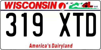 WI license plate 319XTD
