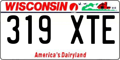 WI license plate 319XTE