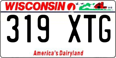 WI license plate 319XTG