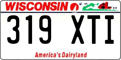 WI license plate 319XTI