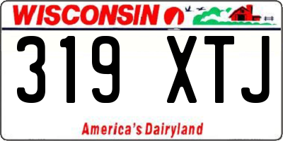 WI license plate 319XTJ