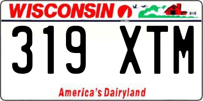 WI license plate 319XTM